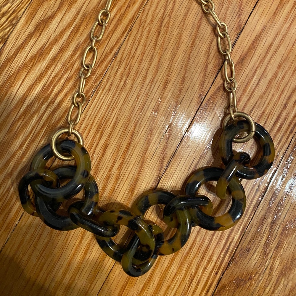 Tortoise link Jcrew statement necklace